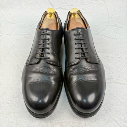 【美品】chausser ショセ プレーン 外羽根 日本製 黒 25 [W3251]