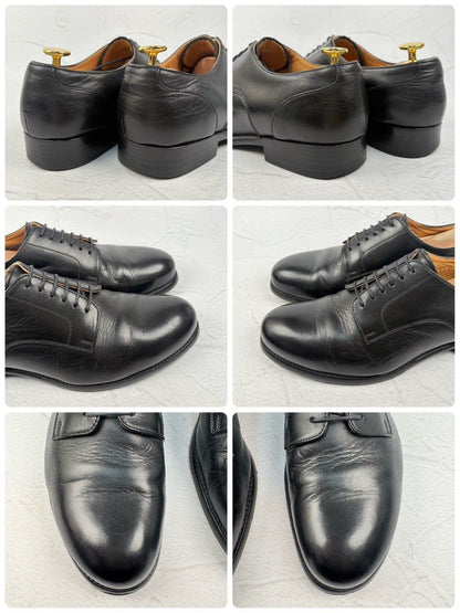 【美品】chausser ショセ プレーン 外羽根 日本製 黒 25 [W3251]