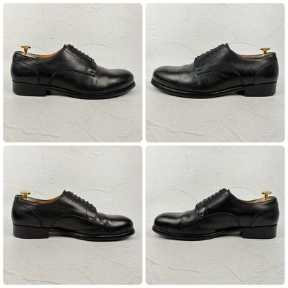 【美品】chausser ショセ プレーン 外羽根 日本製 黒 25 [W3251]