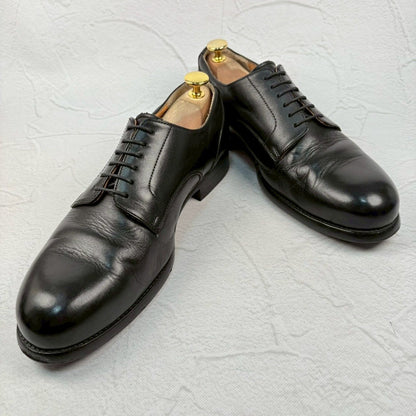 【美品】chausser ショセ プレーン 外羽根 日本製 黒 25 [W3251]