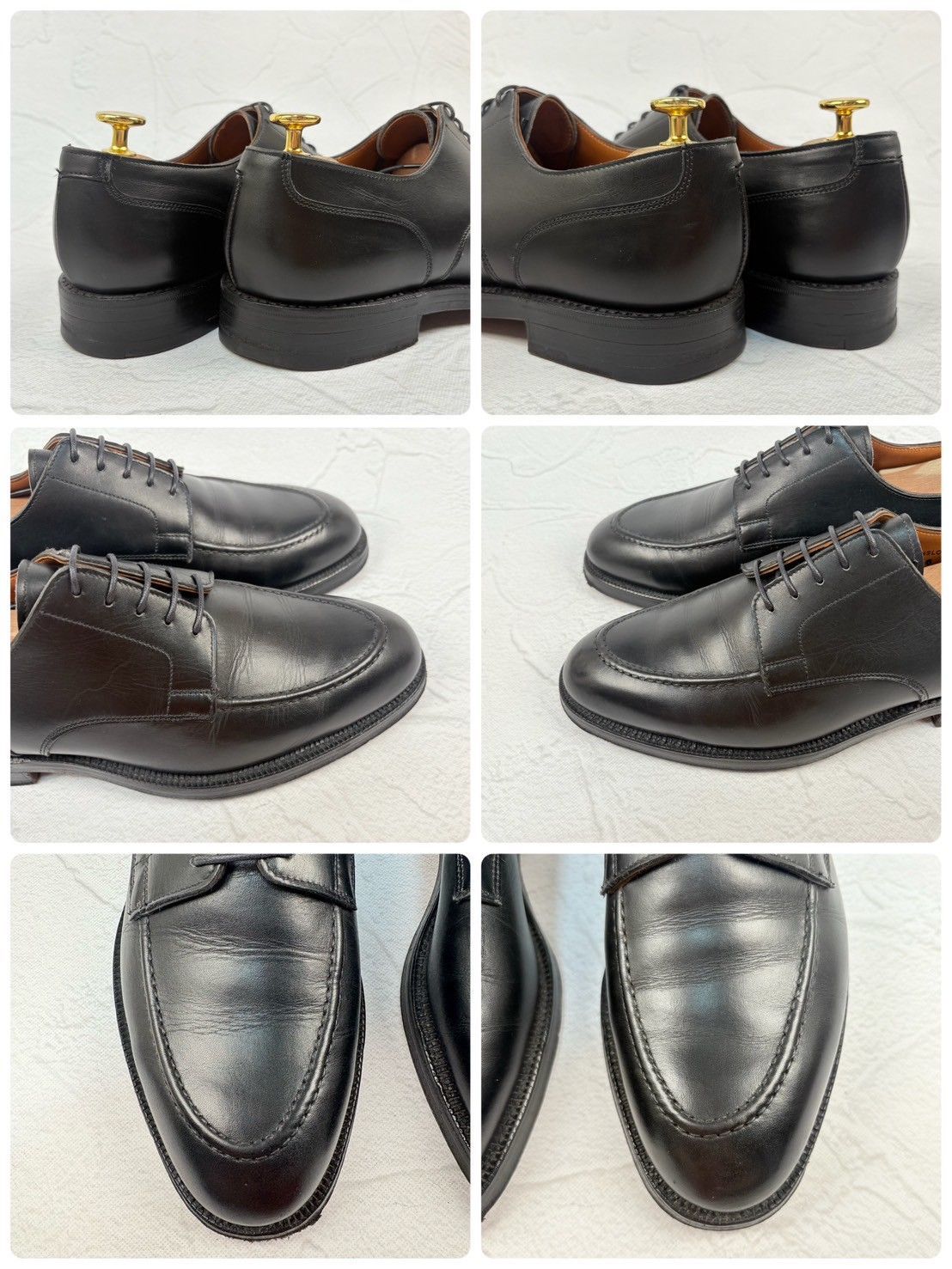 【良品】Crockett&Jones クロケットアンドジョーンズ ONSLOW オンスロウ Uチップ 外羽根 黒 UK6 / 24.5cm [W3329]