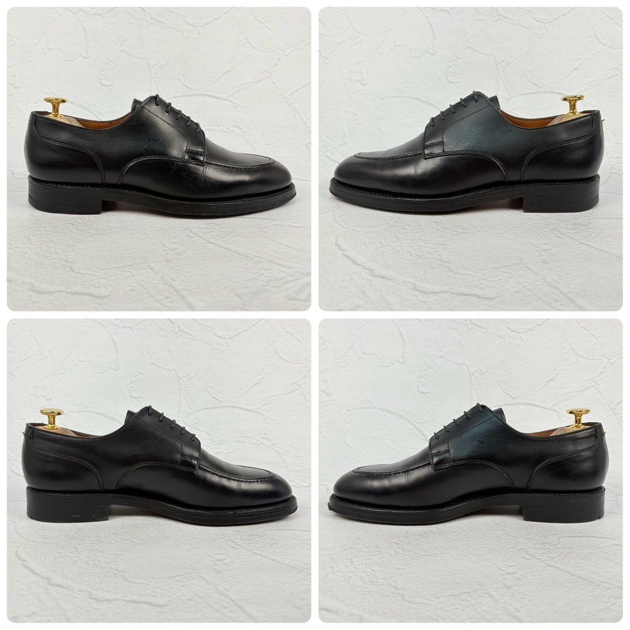 【良品】Crockett&Jones クロケットアンドジョーンズ ONSLOW オンスロウ Uチップ 外羽根 黒 UK6 / 24.5cm [W3329]