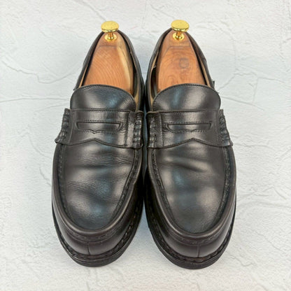 Paraboot パラブーツ REIMS ランス コインローファー 黒 ブラック UK8 / 26.5cm【W3345】