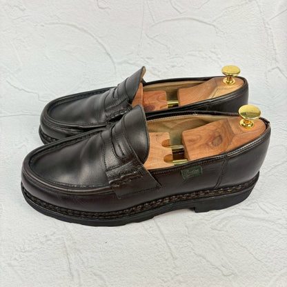 Paraboot パラブーツ REIMS ランス コインローファー 黒 ブラック UK8 / 26.5cm【W3345】