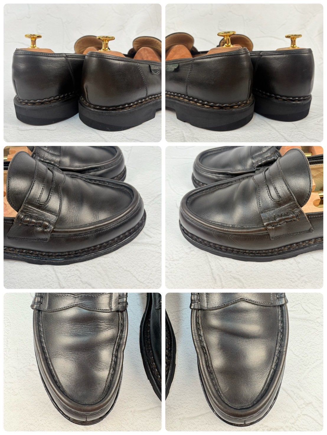 Paraboot パラブーツ REIMS ランス コインローファー 黒 ブラック UK8 / 26.5cm【W3345】