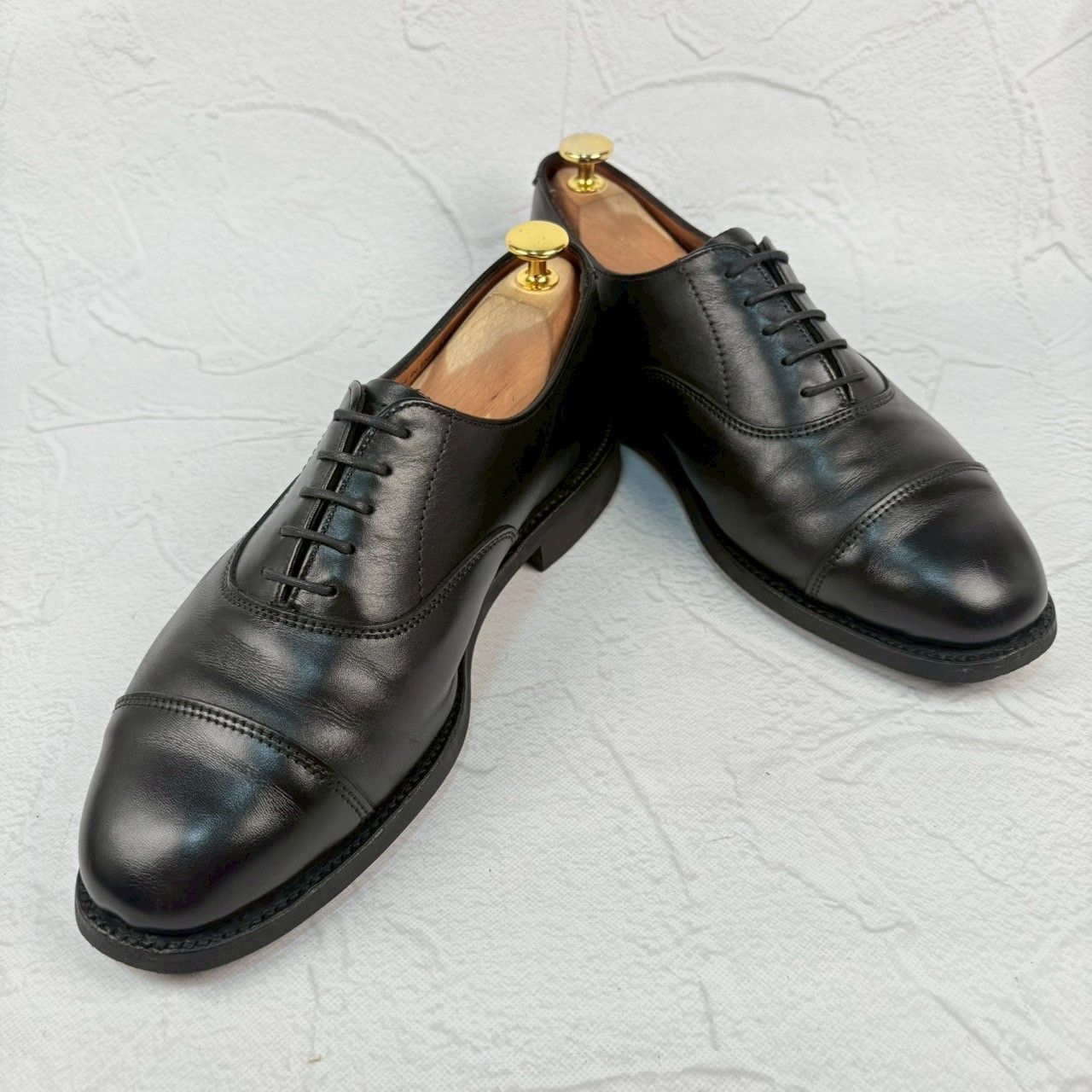 【良品】SANDERS サンダース 1846 ストレートチップ 内羽根 黒 ブラック UK6 / 25cm ダイナイトソール【W3347】