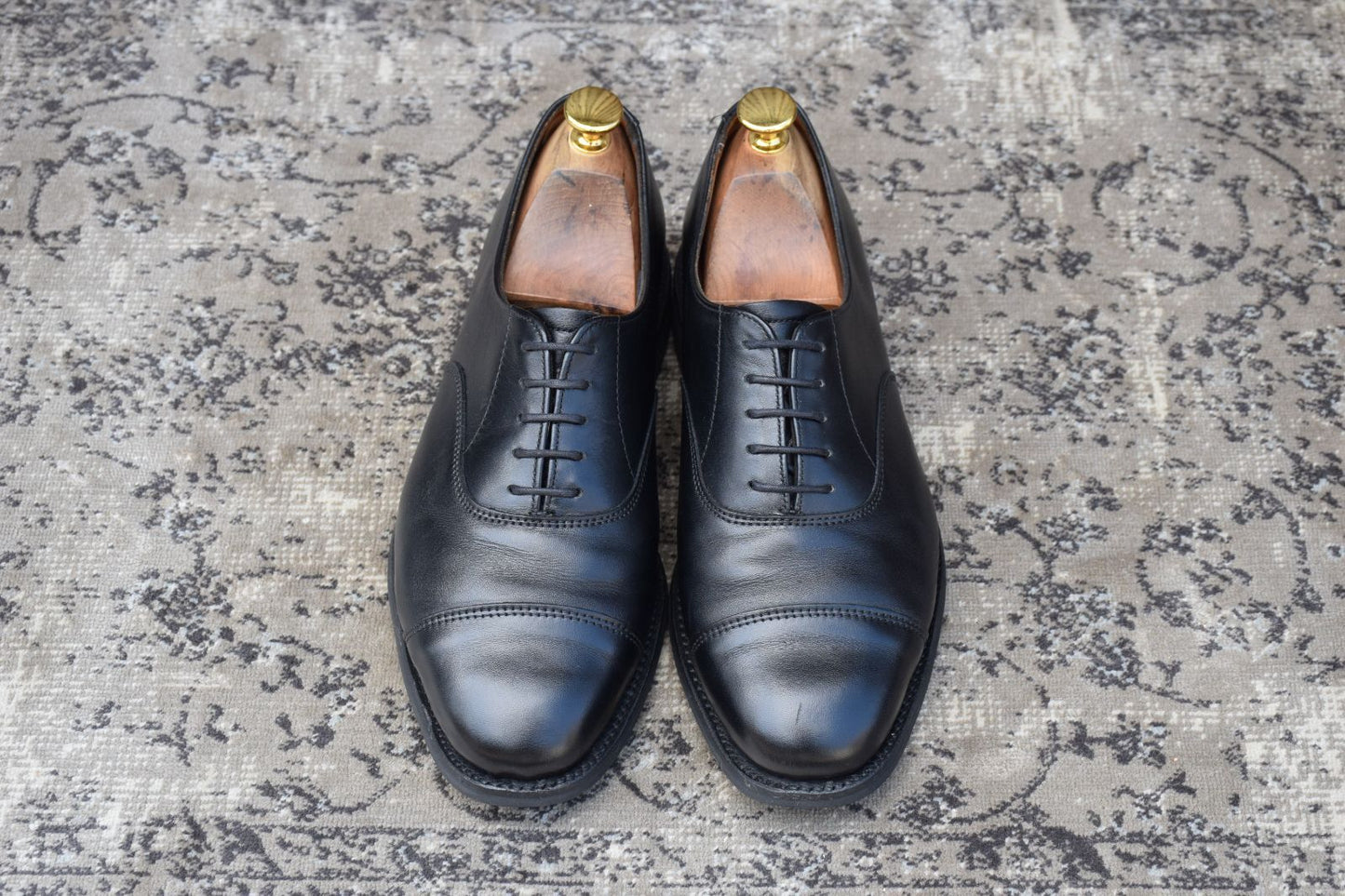 【良品】SANDERS サンダース 1846 ストレートチップ 内羽根 黒 ブラック UK6 / 25cm ダイナイトソール【W3347】