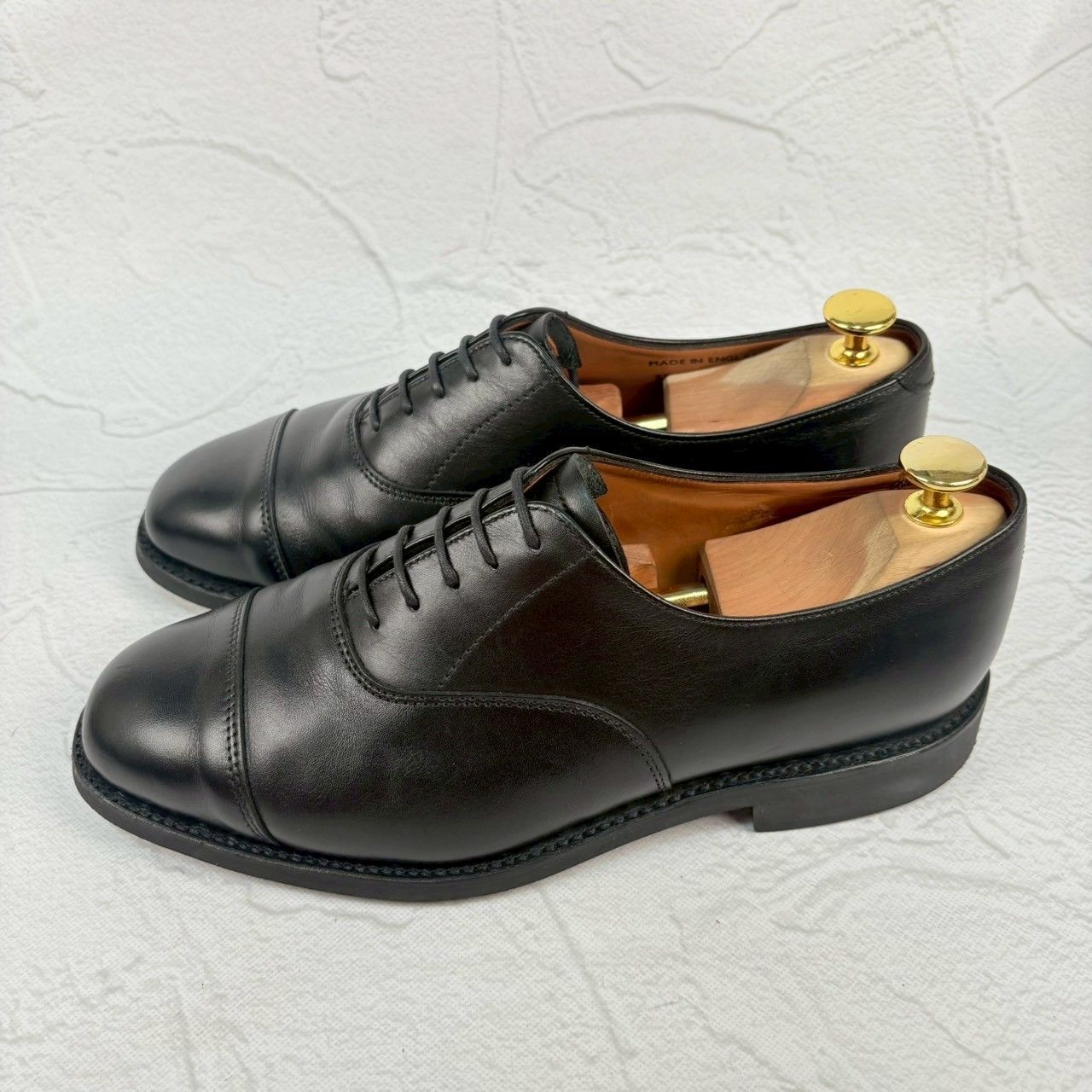 【良品】SANDERS サンダース 1846 ストレートチップ 内羽根 黒 ブラック UK6 / 25cm ダイナイトソール【W3347】