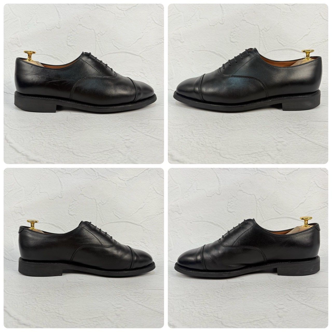 【良品】SANDERS サンダース 1846 ストレートチップ 内羽根 黒 ブラック UK6 / 25cm ダイナイトソール【W3347】