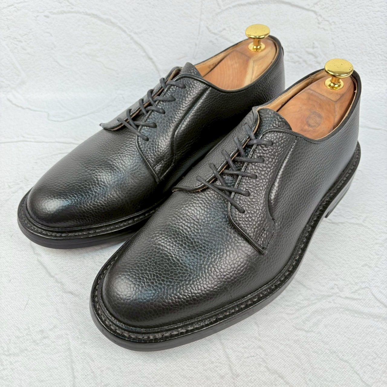 【良品】Tricker's トリッカーズ ROBERT ロバート 3616 グレインレザー 黒 7h-5 / 26 [W3264]