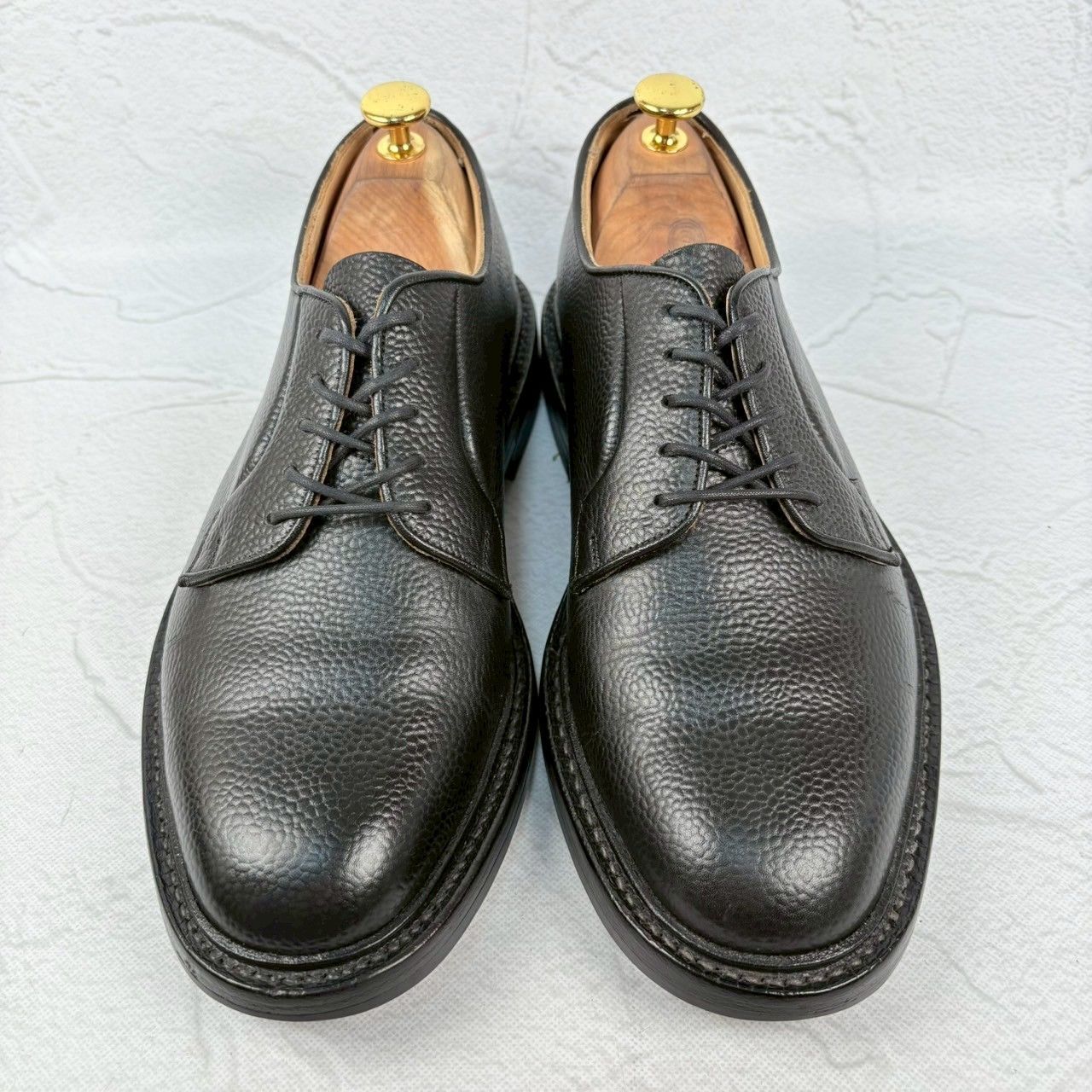 【良品】Tricker's トリッカーズ ROBERT ロバート 3616 グレインレザー 黒 7h-5 / 26 [W3264]