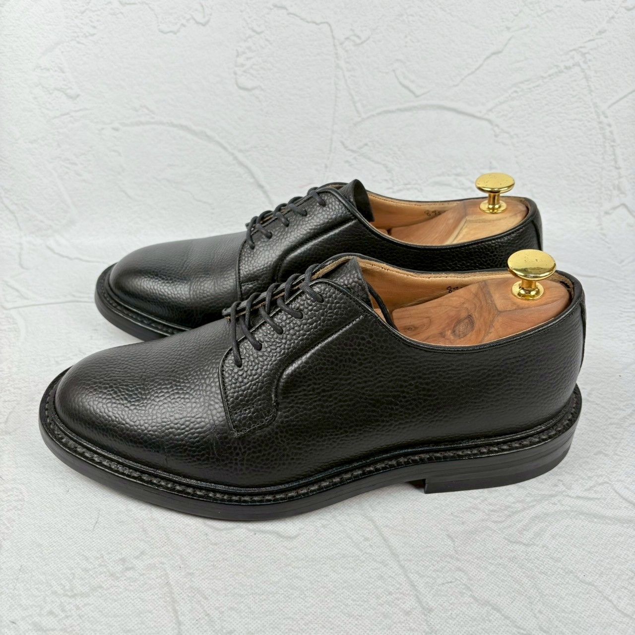 【良品】Tricker's トリッカーズ ROBERT ロバート 3616 グレインレザー 黒 7h-5 / 26 [W3264]