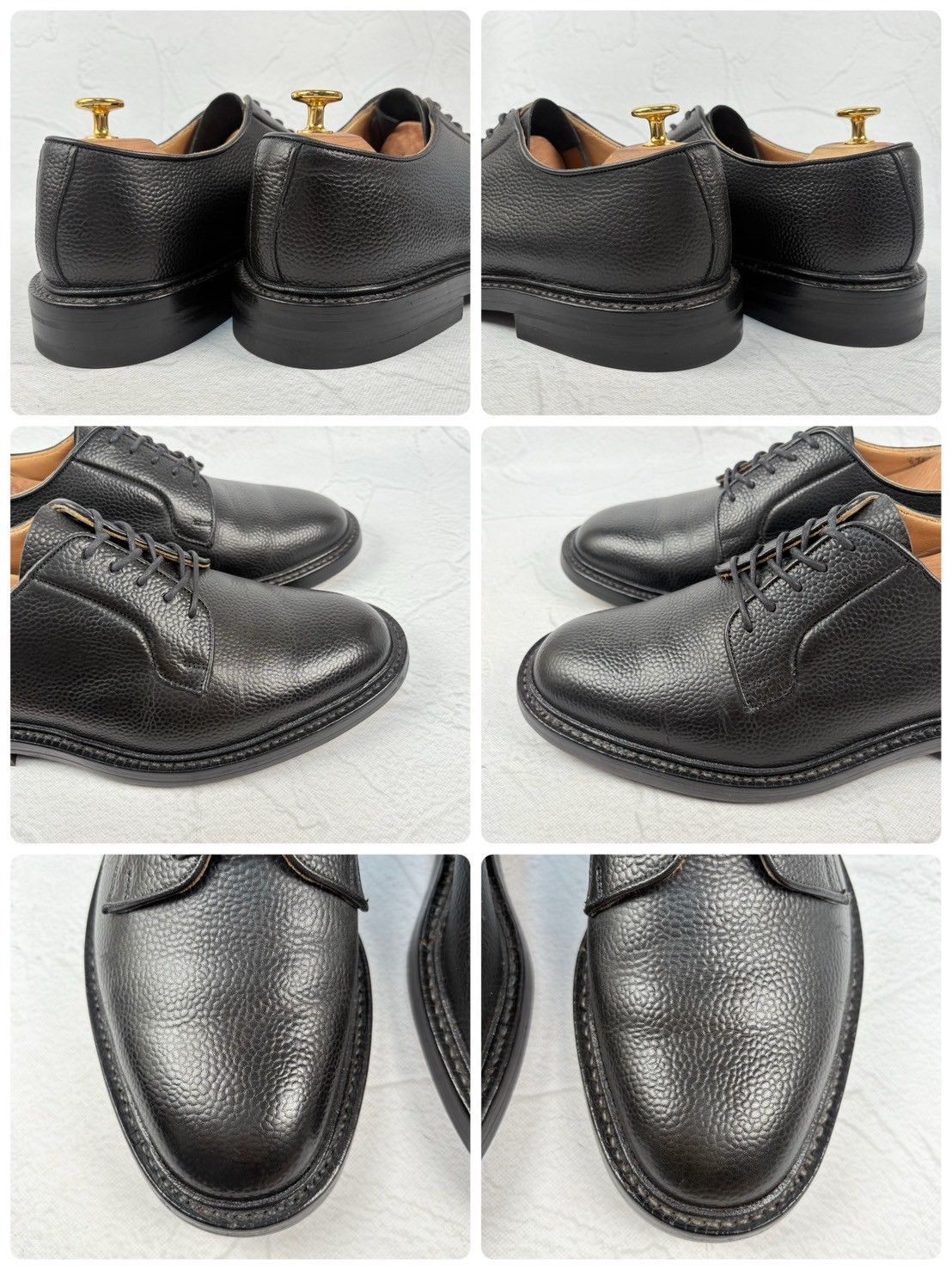 【良品】Tricker's トリッカーズ ROBERT ロバート 3616 グレインレザー 黒 7h-5 / 26 [W3264]