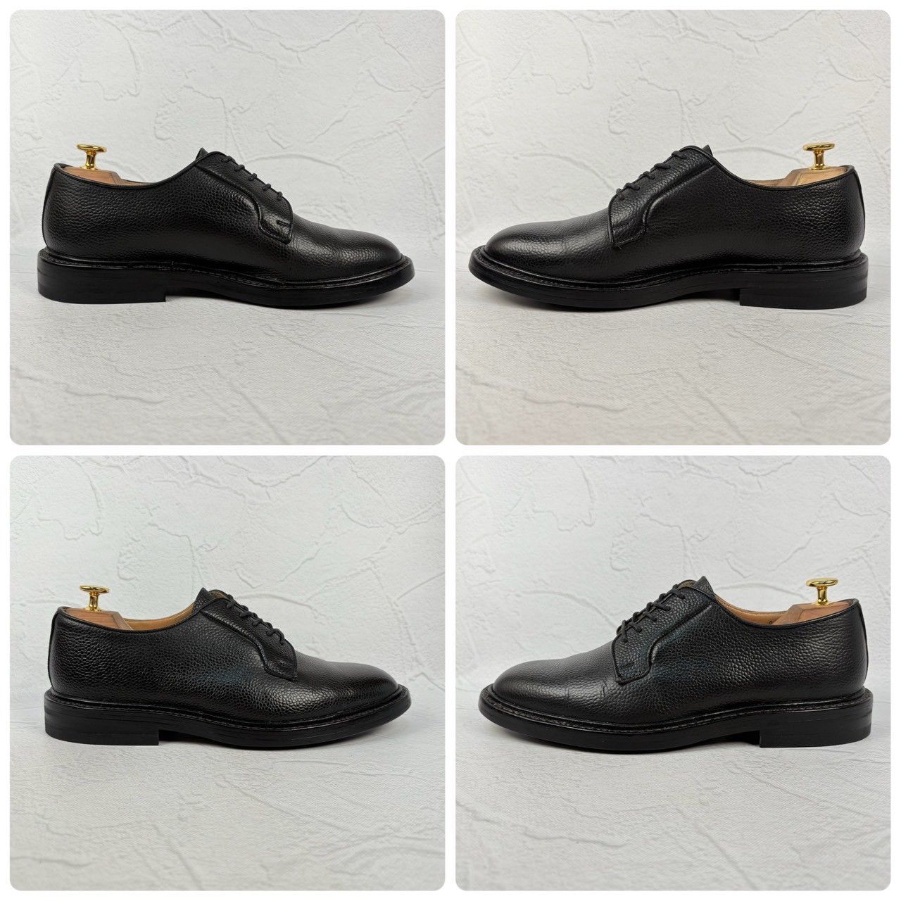 【良品】Tricker's トリッカーズ ROBERT ロバート 3616 グレインレザー 黒 7h-5 / 26 [W3264]