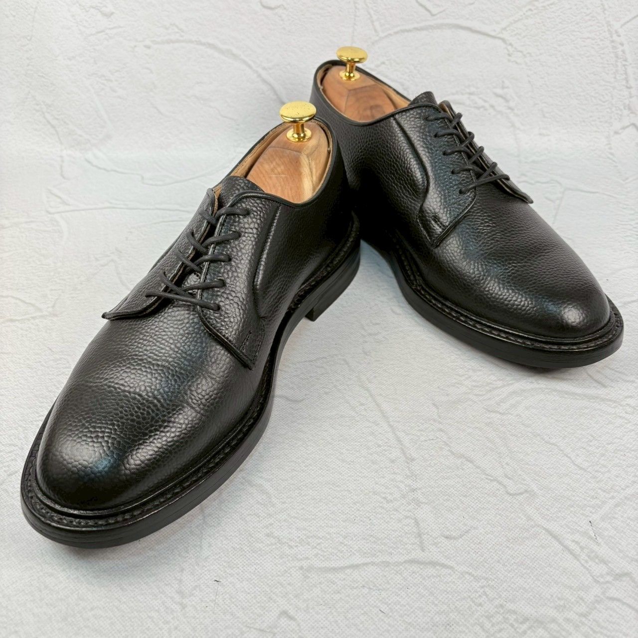 【良品】Tricker's トリッカーズ ROBERT ロバート 3616 グレインレザー 黒 7h-5 / 26 [W3264]