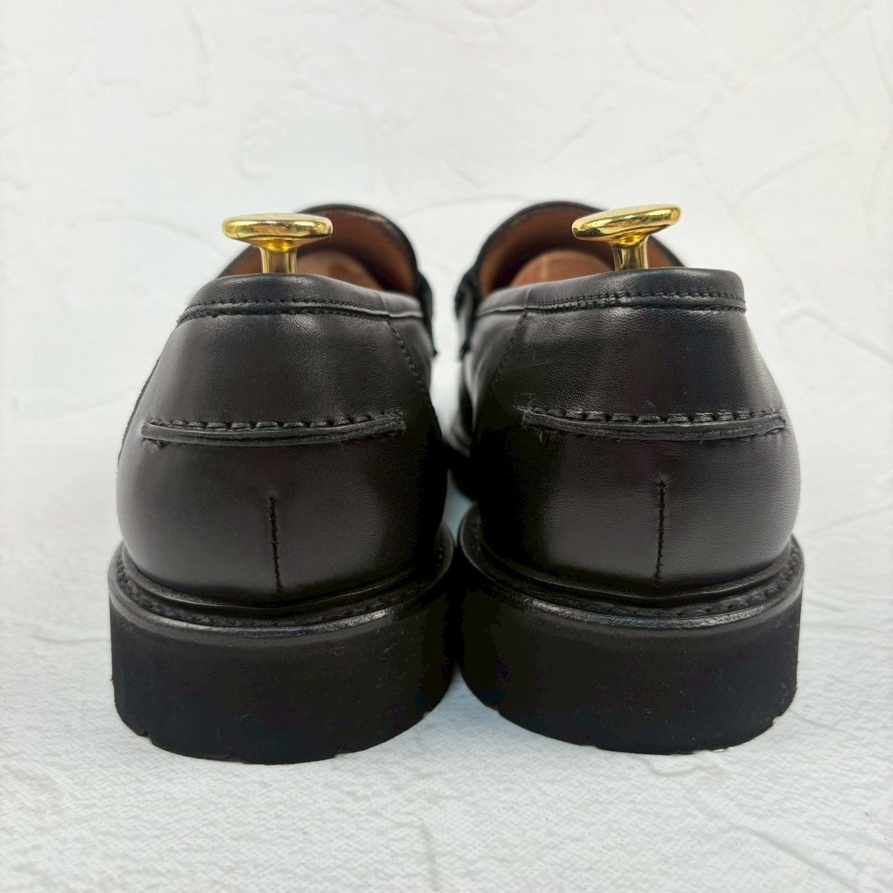 【極美品】Berwick バーウィック 5387NVLBK ビットローファー シルバー金具 黒 UK6.5 / 25.5cm [W3328]