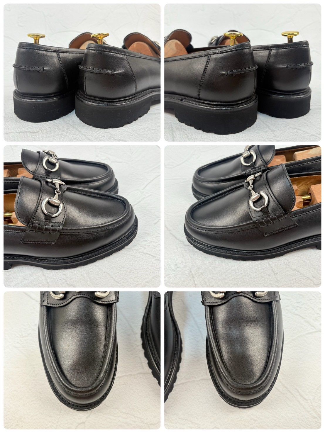 【極美品】Berwick バーウィック 5387NVLBK ビットローファー シルバー金具 黒 UK6.5 / 25.5cm [W3328]