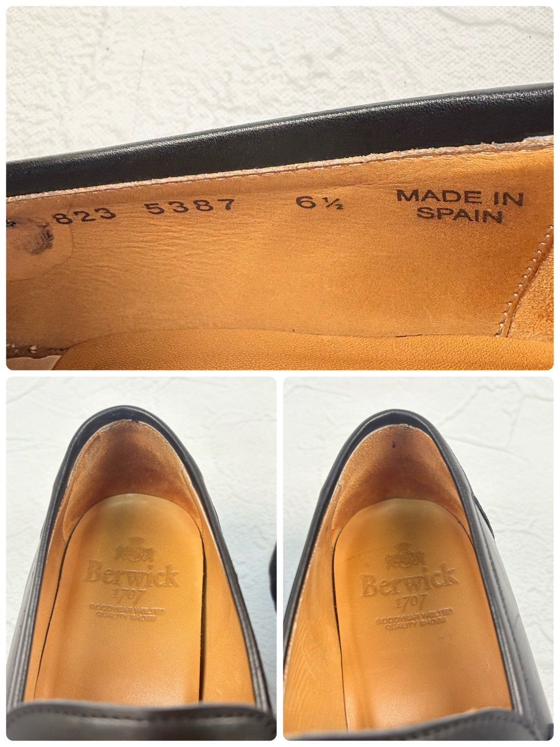 【極美品】Berwick バーウィック 5387NVLBK ビットローファー シルバー金具 黒 UK6.5 / 25.5cm [W3328]