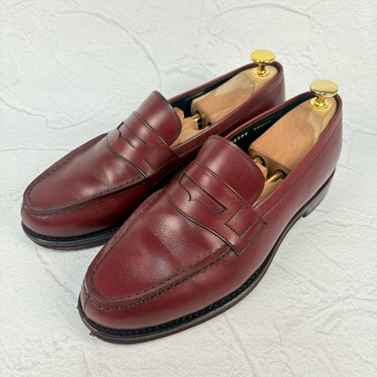 【美品】Jalan Sriwijaya ジャランスリワヤ 98589 コインローファー 赤茶 バーガンディー UK6 / 24.5cm【W3344】