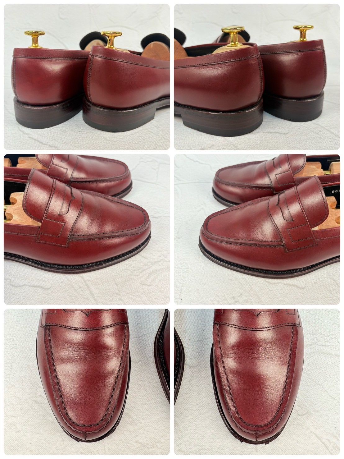 【美品】Jalan Sriwijaya ジャランスリワヤ 98589 コインローファー 赤茶 バーガンディー UK6 / 24.5cm【W3344】
