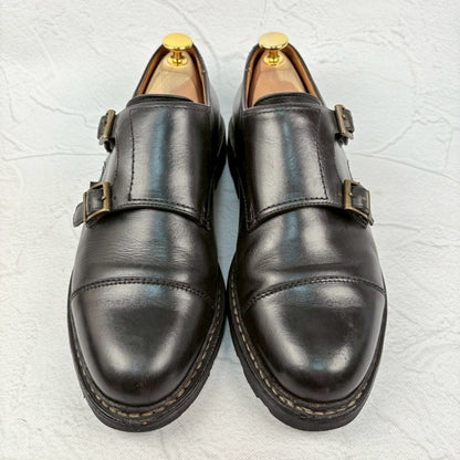【良品】PARABOOT パラブーツ WILLIAM ウィリアム ダブルモンク 黒 ブラック UK6.5 / 25cm [W3255]