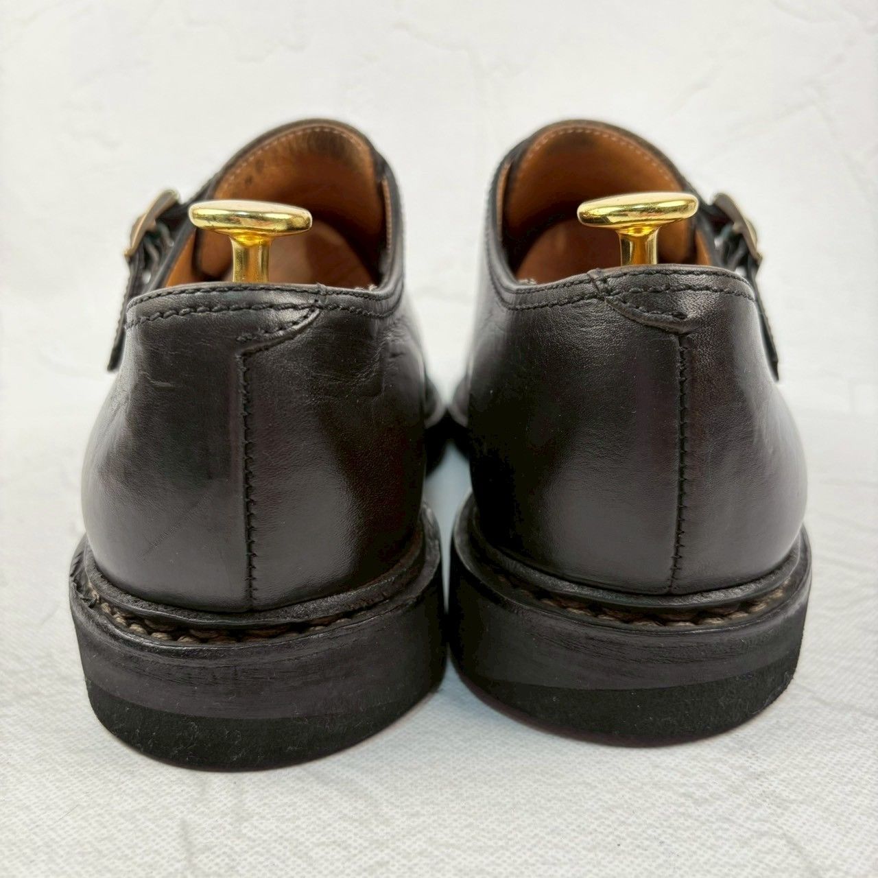 【良品】PARABOOT パラブーツ WILLIAM ウィリアム ダブルモンク 黒 ブラック UK6.5 / 25cm [W3255]