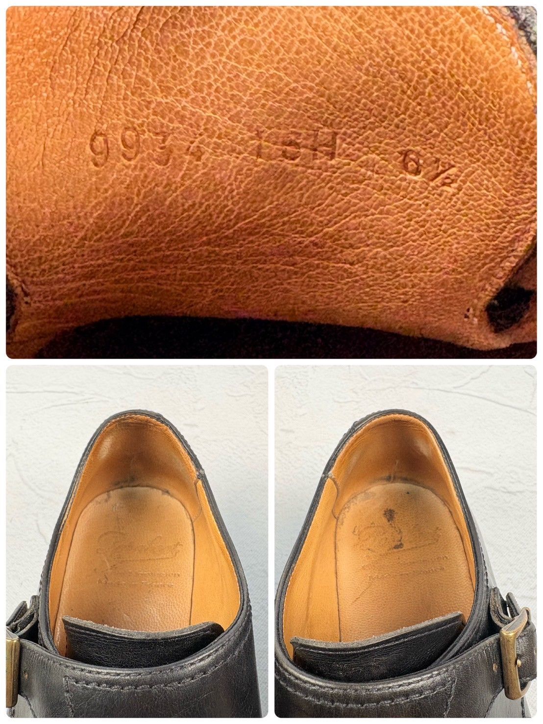 【良品】PARABOOT パラブーツ WILLIAM ウィリアム ダブルモンク 黒 ブラック UK6.5 / 25cm [W3255]