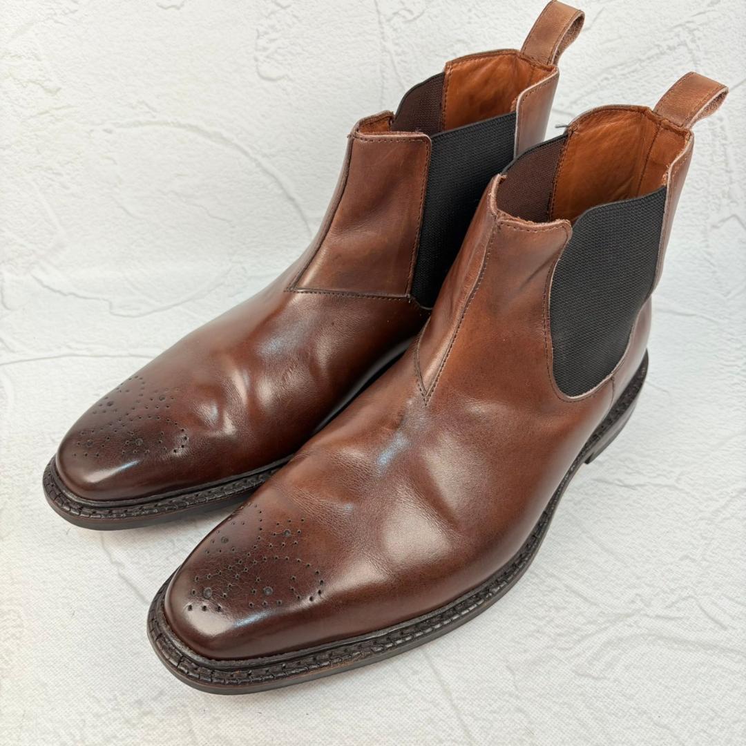 【美品】アレンエドモンズ Haight サイドゴア 茶 8.5 米国靴 [W3144]