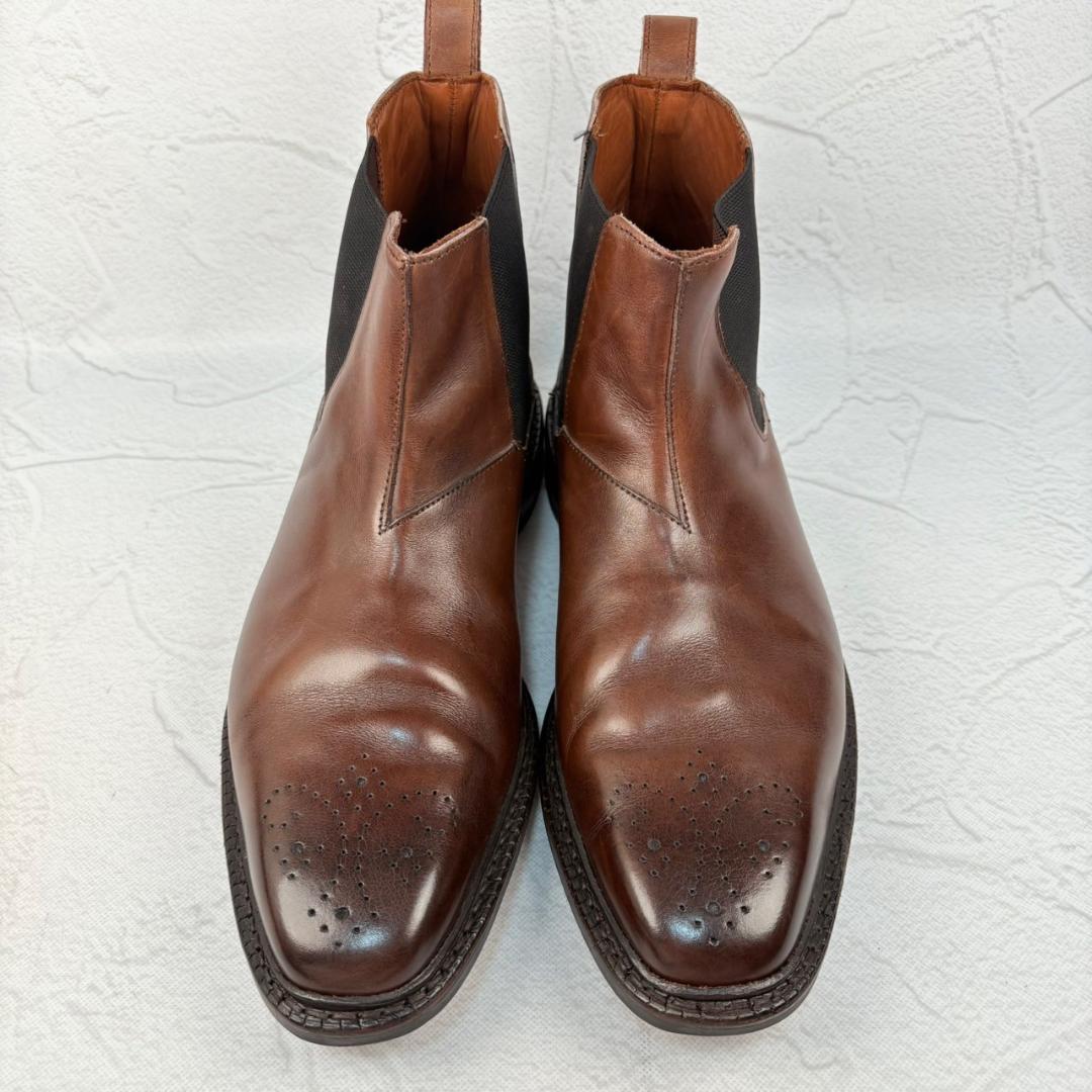 【美品】アレンエドモンズ Haight サイドゴア 茶 8.5 米国靴 [W3144]