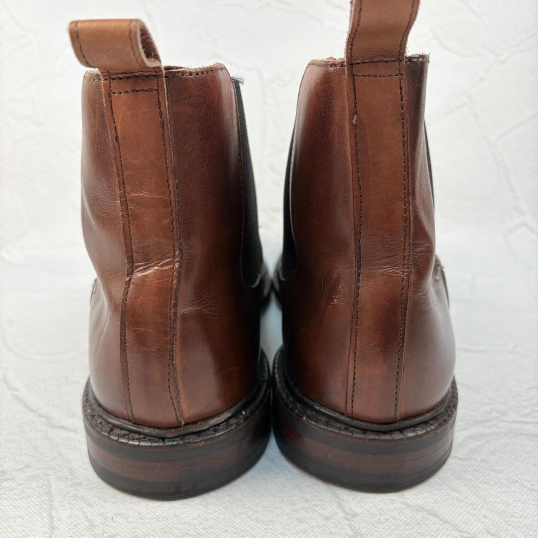 【美品】アレンエドモンズ Haight サイドゴア 茶 8.5 米国靴 [W3144]