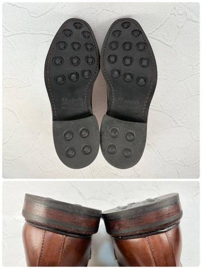 【美品】アレンエドモンズ Haight サイドゴア 茶 8.5 米国靴 [W3144]