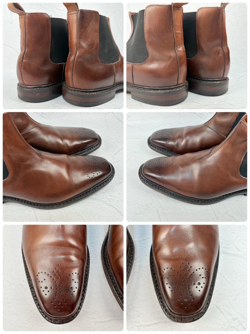 【美品】アレンエドモンズ Haight サイドゴア 茶 8.5 米国靴 [W3144]