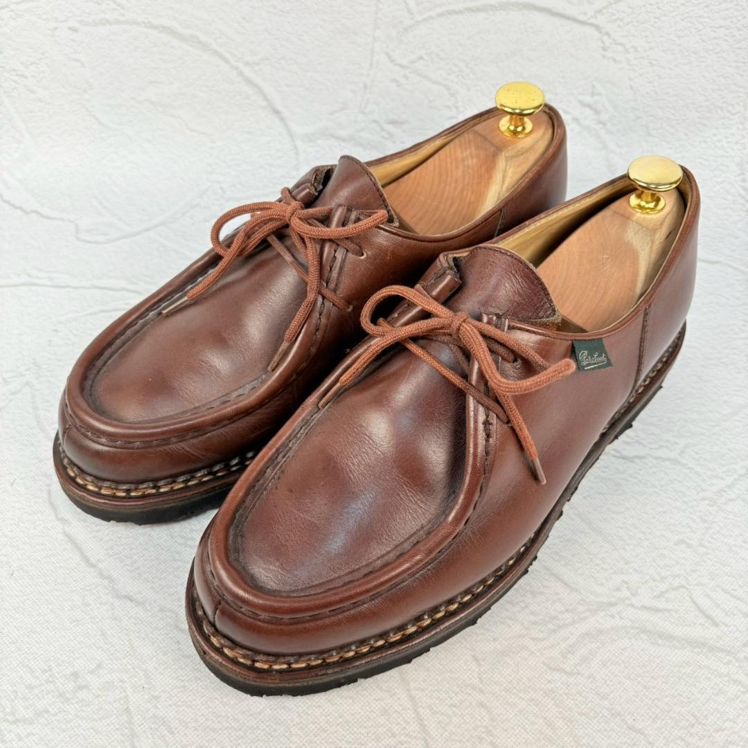 【美品】パラブーツ ミカエル チロリアンシューズ 茶 40.5 ノルヴェイジャン [W3182]