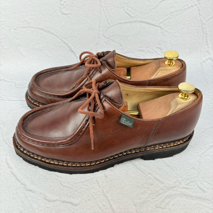 【美品】パラブーツ ミカエル チロリアンシューズ 茶 40.5 ノルヴェイジャン [W3182]