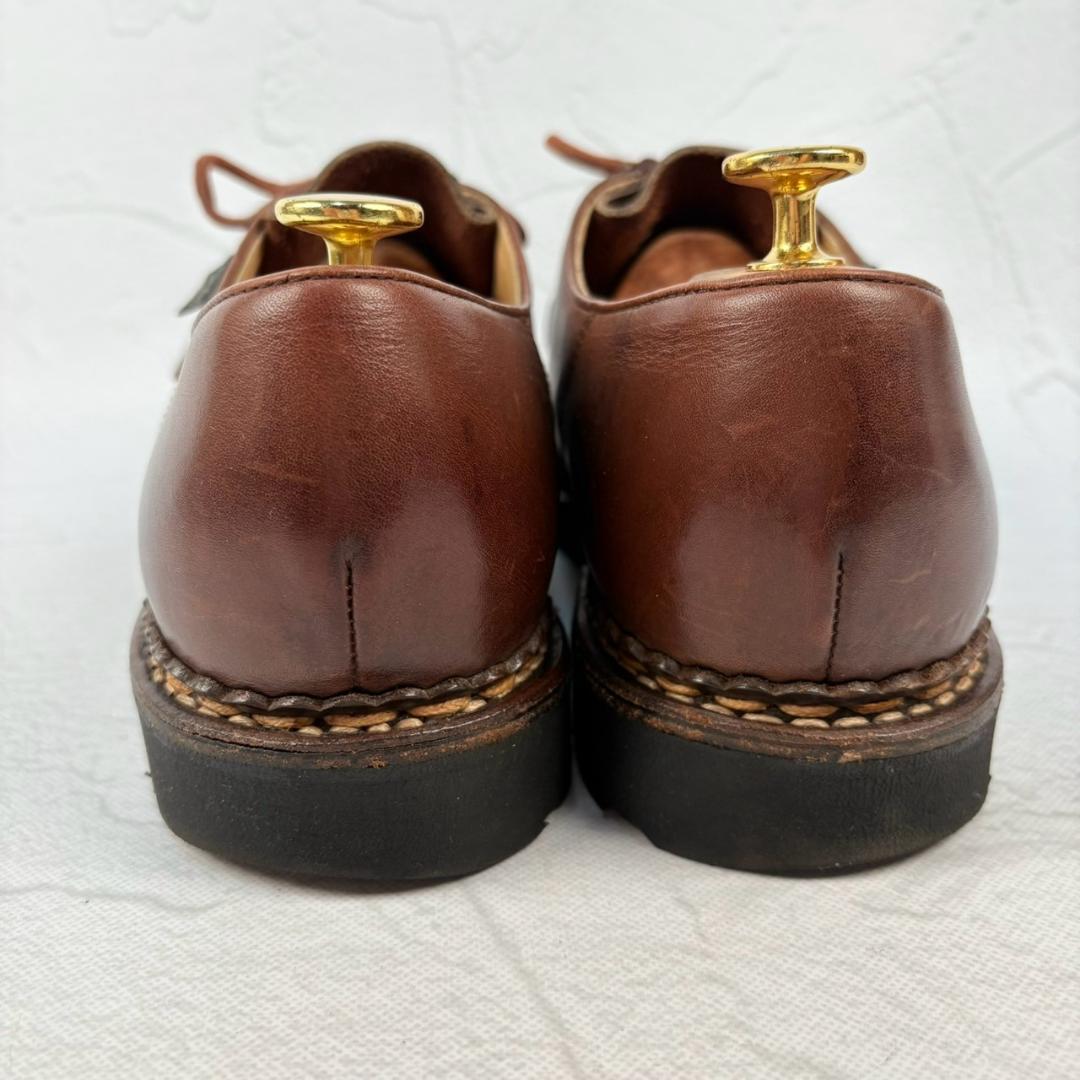【美品】パラブーツ ミカエル チロリアンシューズ 茶 40.5 ノルヴェイジャン [W3182]