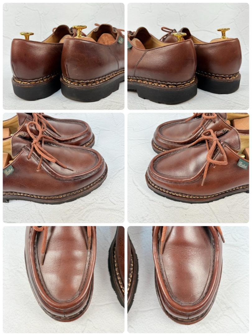 【美品】パラブーツ ミカエル チロリアンシューズ 茶 40.5 ノルヴェイジャン [W3182]