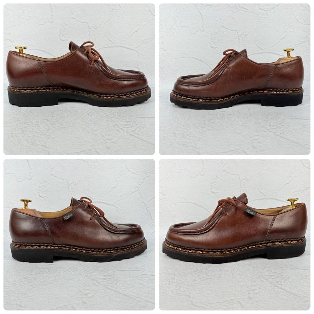 【美品】パラブーツ ミカエル チロリアンシューズ 茶 40.5 ノルヴェイジャン [W3182]