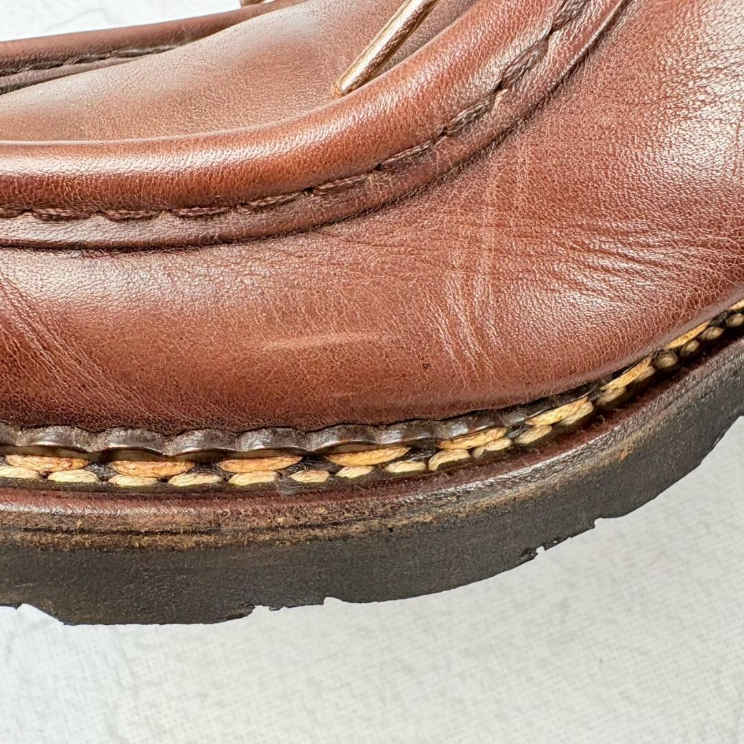 【美品】パラブーツ ミカエル チロリアンシューズ 茶 40.5 ノルヴェイジャン [W3182]