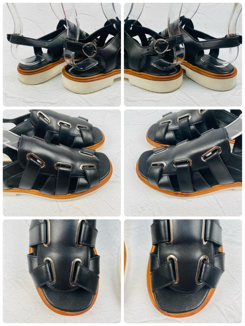 【希少】パラブーツ グルカサンダル イベリス型 黒 4 バイカラー 革靴 春夏