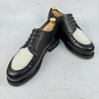 【美品】パラブーツ エディフィス別注 シャンボード ハラコ 黒白 6 シボ革 [W3119]