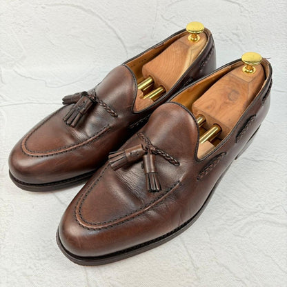 【良品】バーウィック 4340 タッセルローファー 茶 10.5 大きいサイズ [W3141]