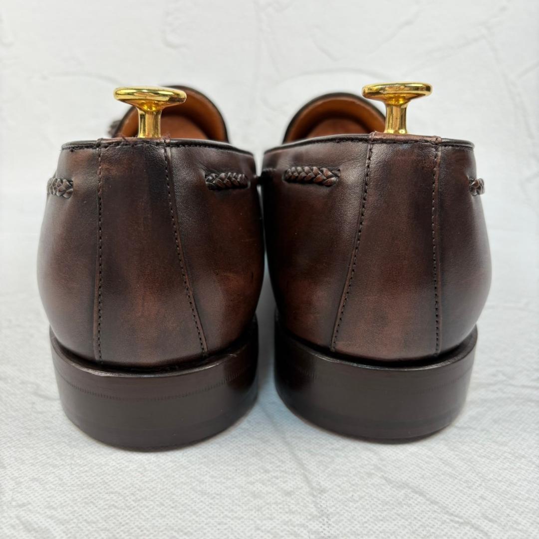 【良品】バーウィック 4340 タッセルローファー 茶 10.5 大きいサイズ [W3141]