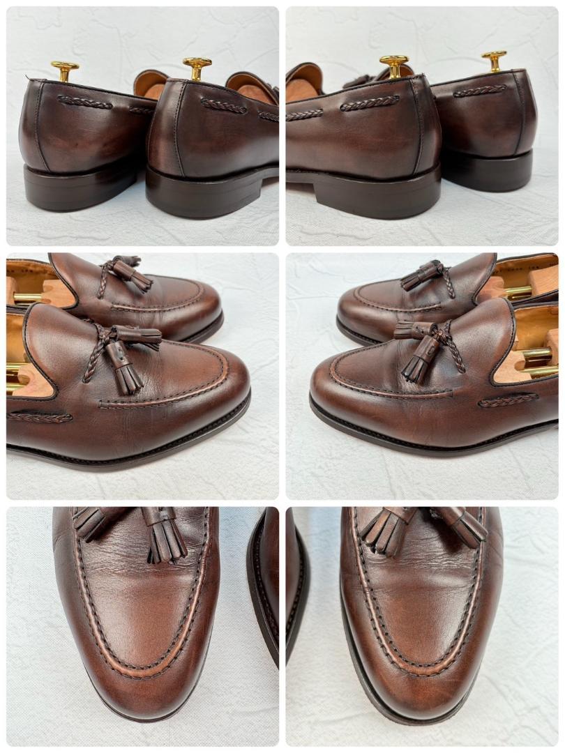【良品】バーウィック 4340 タッセルローファー 茶 10.5 大きいサイズ [W3141]