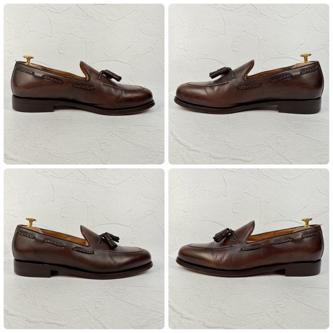 【良品】バーウィック 4340 タッセルローファー 茶 10.5 大きいサイズ [W3141]