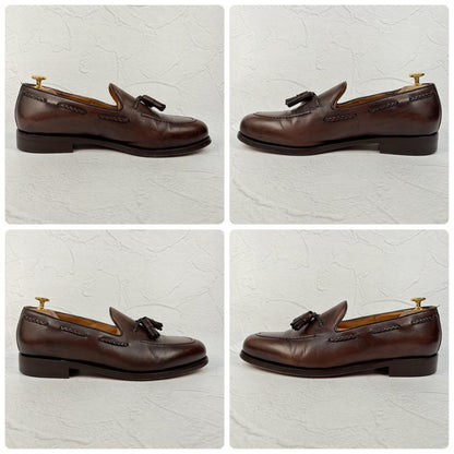 【良品】バーウィック 4340 タッセルローファー 茶 10.5 大きいサイズ [W3141]