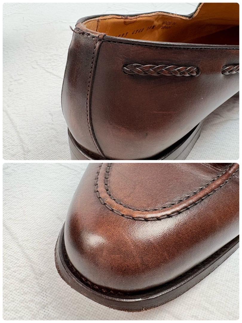 【良品】バーウィック 4340 タッセルローファー 茶 10.5 大きいサイズ [W3141]