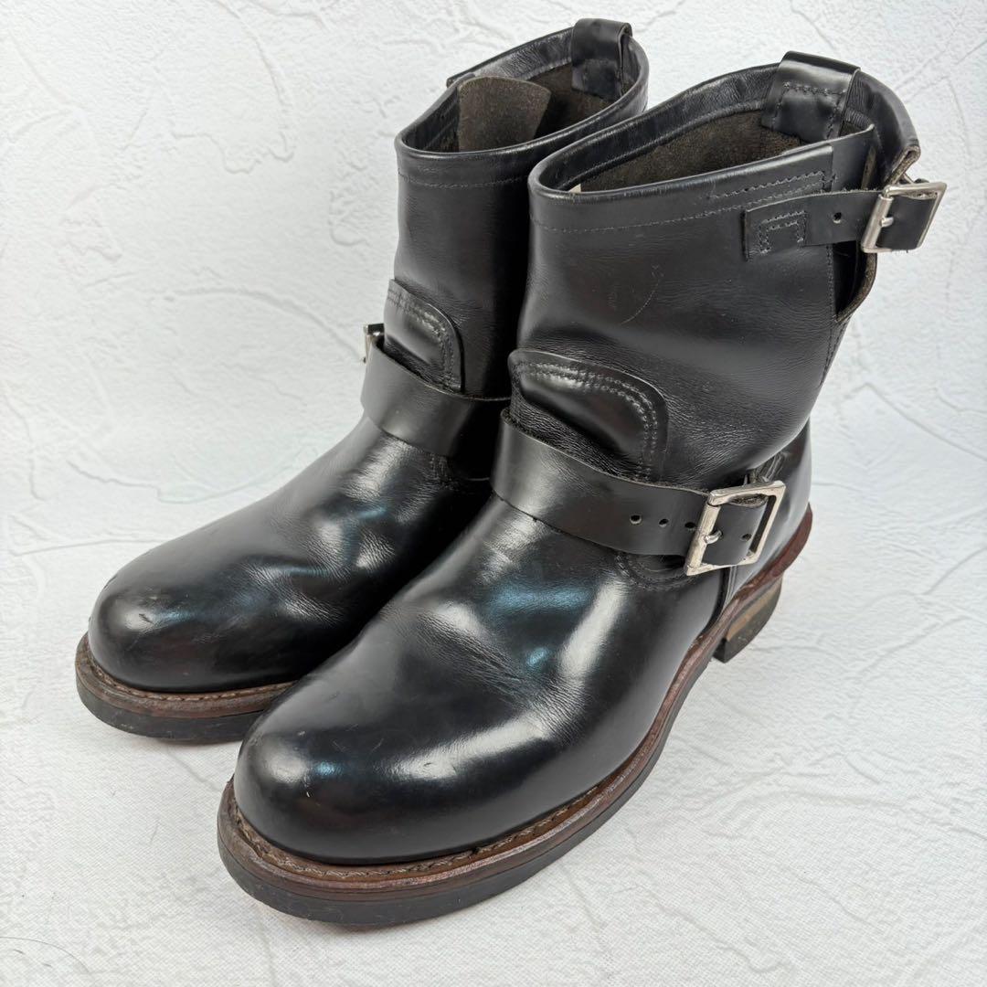 【良品】レッドウィング 2976 エンジニアブーツ 黒 US9 8インチ [W3225]