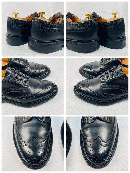【良品】トリッカーズ バートン ウィング メダリオン 革靴 黒 7 ダイナイト
