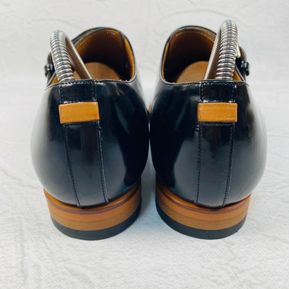 【美品】リーガル ダブルモンク ストレート 黒 24.5 パテントレザー 革靴
