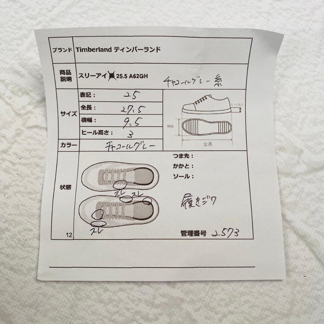 【希少】スリーアイ ティンバーランド クラシックラグ グレー系 25.5 デッキ